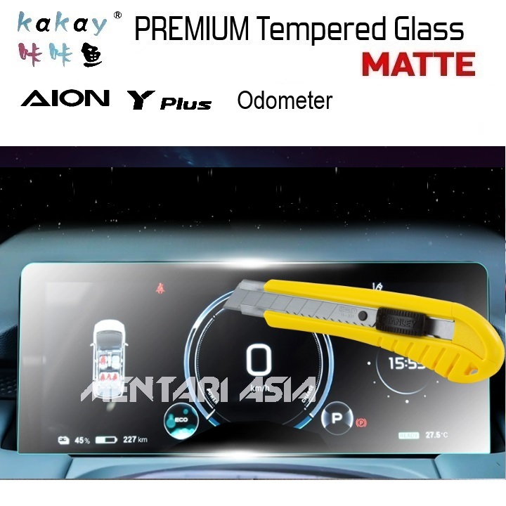 MATTE Tempered Glass AION Y Plus ODOMETER - KAKAY Premium MATTE Glass Anti Reflective