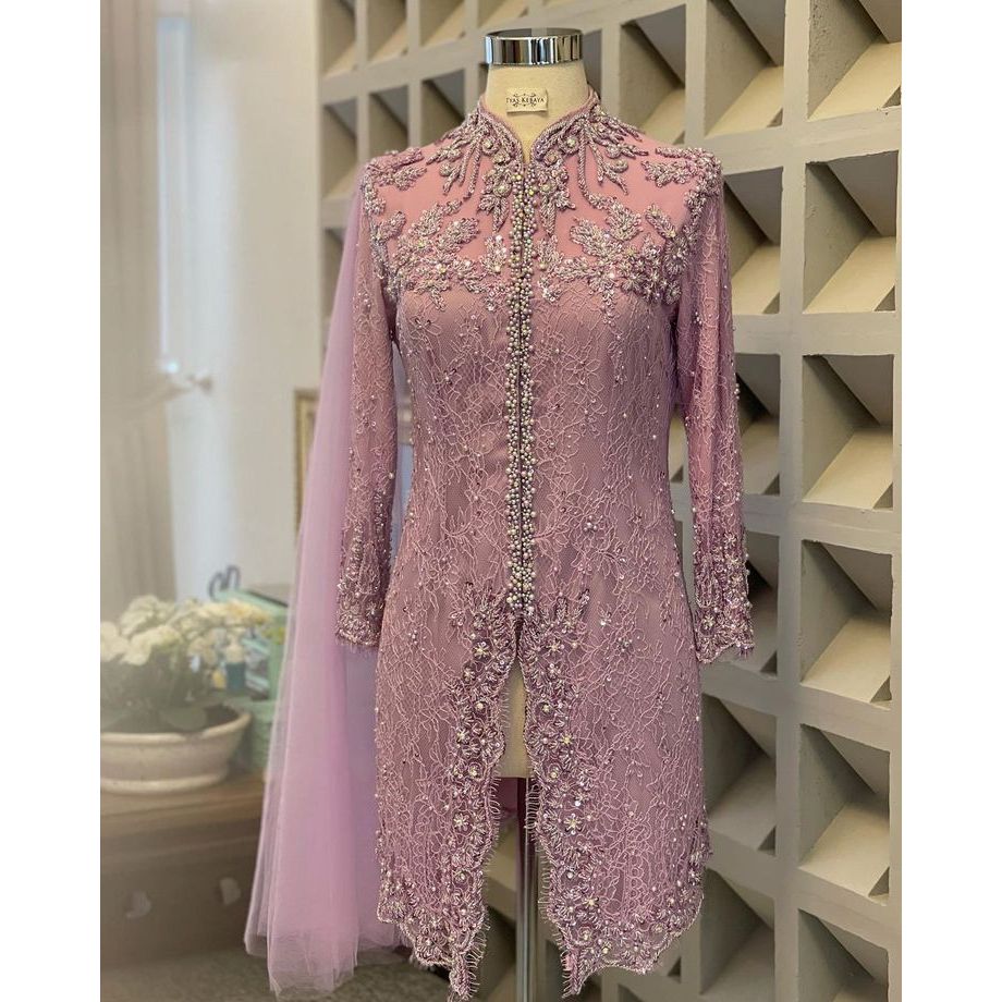 Syall Selendang Tile Brukat Kebaya Wisuda Kondangan Slendang Tunangan Slayer Pundak Bahu Tulle Polos