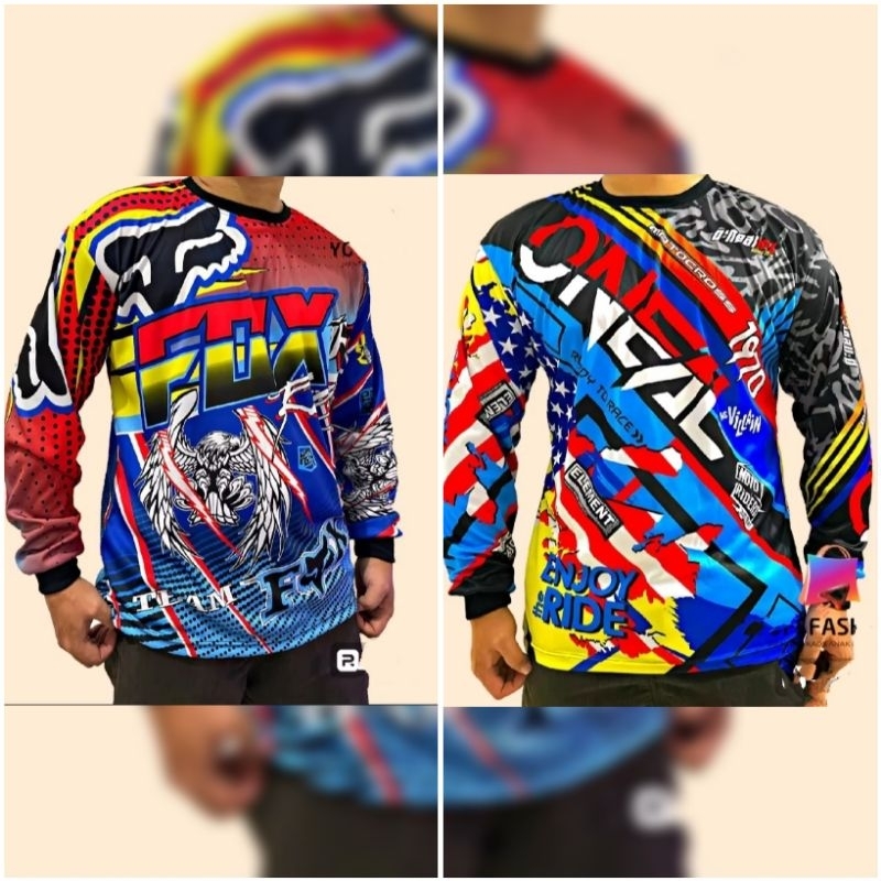 JERSEY Kaos CROSS TRAIL Lengan Panjang Full Printing