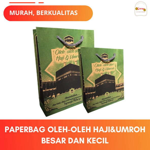 

PAPERBAG OLEH-OLEH HAJI DAN UMROH UKURAN BESAR & KECIL/ PAPERBAG MURAH / TAS KERTAS RAMAH LINGKUNGAN