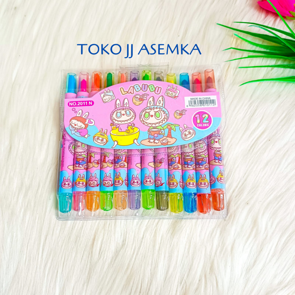 

KRAYON TWIST MINI LABUBU ISI 12 PCS MN-1769 CRAYON OIL PASTEL PREMIUM MURAH TERMURAH COD GROSIR