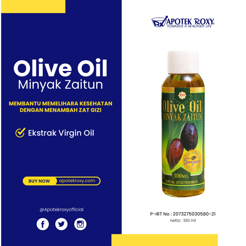 

OLIVE OIL MINYAK ZAITUN 100ML GRIYA ANNUR KAYA MANFAAT