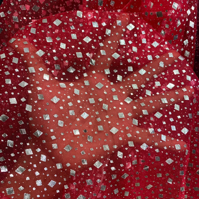 kain antik - kain orgaza antik - kain organza glass glitter - kain organza premium