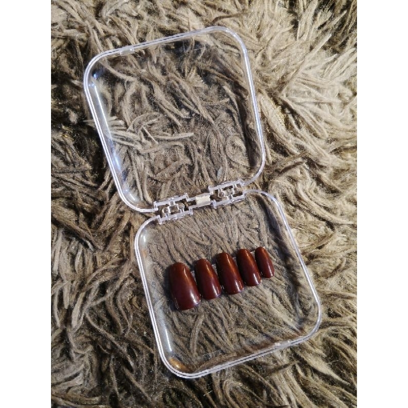 PRESS NAILS MAROON POLOS [KUKU PALSU]