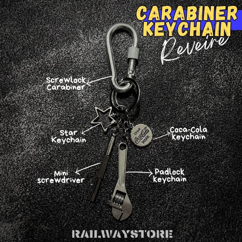 Carabiner Keychain Reveire Gantungan Kunci Kalcer Skena