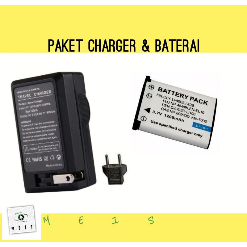 Charger & Baterai Casio EX-Z26 EX-Z27 EX-Z28 EX-Z33 EX-Z16 - EXZ26 EXZ27 EXZ28 EXZ33 EXZ16 - Batre C