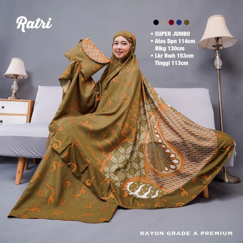 Mukena Batik dewasa Travelling Kekinian Bahan Katun Rayon Adem Halus Jumbo
