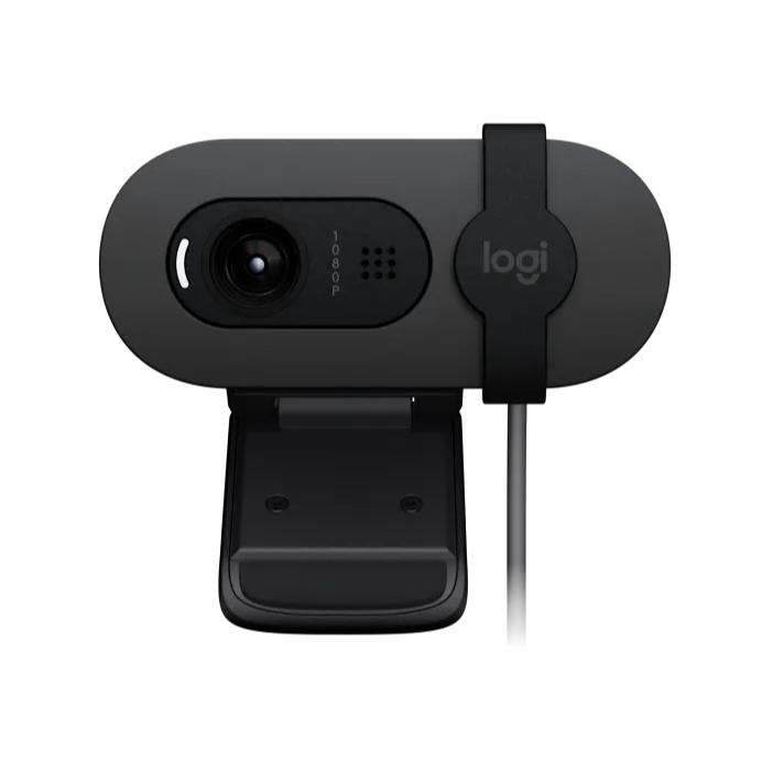 Logitech Brio 100 Webcam Full HD dengan Mikrofon dan Penutup Privasi