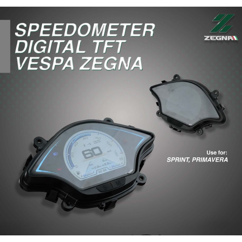 Speedometer Digital TFT Vespa Matic Sprint Primavera Zegna