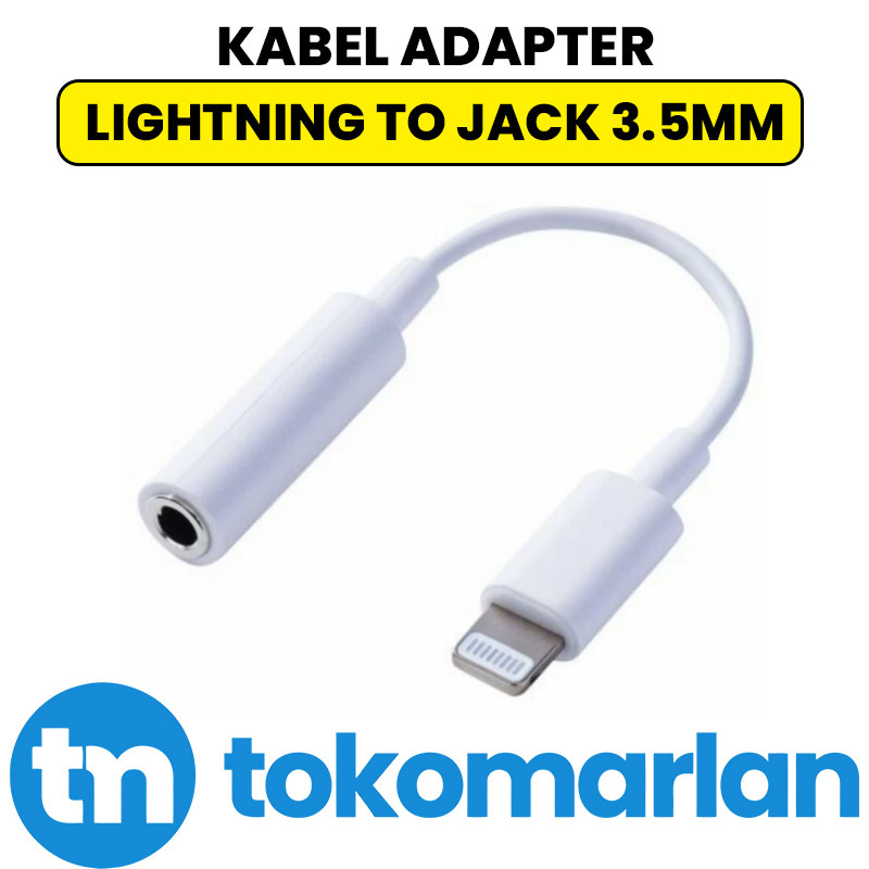 Kabel Adapter Iphone Lightning Audio Jack 3.5 mm For Headset / Headphone ke Colokan 3.5mm