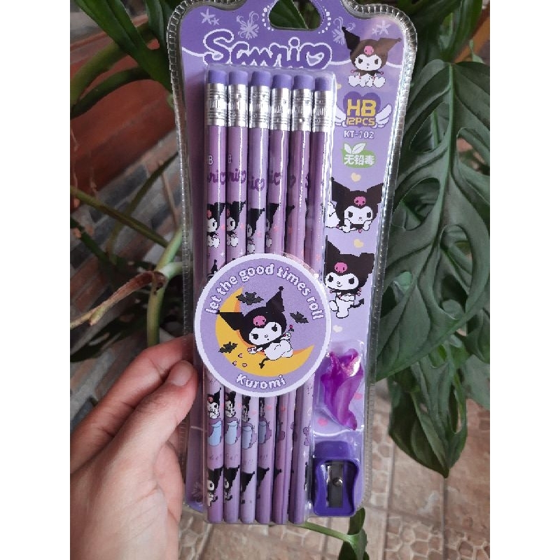 

Pensil Set Karakter Sanrio 12pcs dan serutan