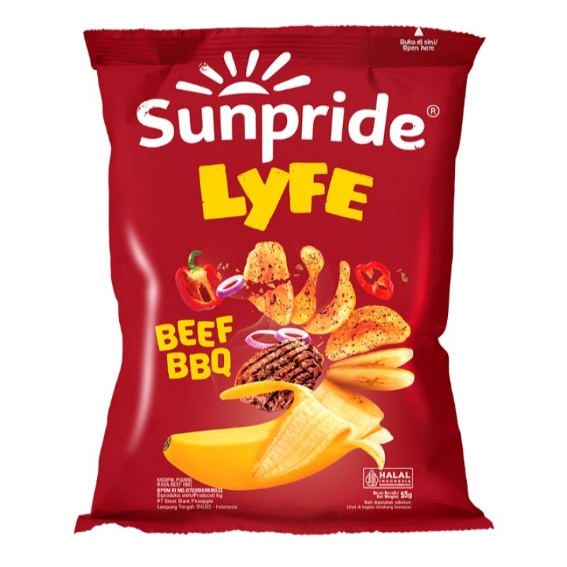 

Sunpride Lyfe Cavendish Keripik Pisang Beef BBQ 55 gram rasa sapi panggang barbekiu