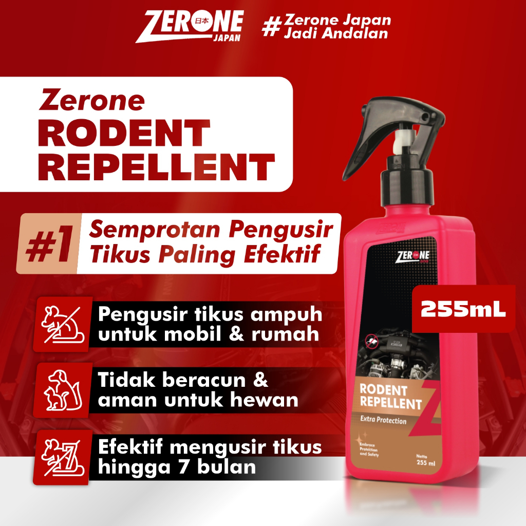 Semprotan Pengusir Tikus 255ml Cairan Rodent Repellent untuk Rumah Kantor dan Mesin Mobil