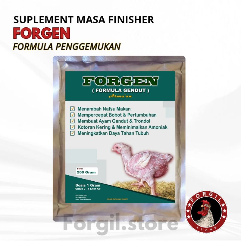 FORGEN Formula Gendut - Vitamin Ayam - Suplement Ayam - Obat Ayam untuk Usia 14 - Panen