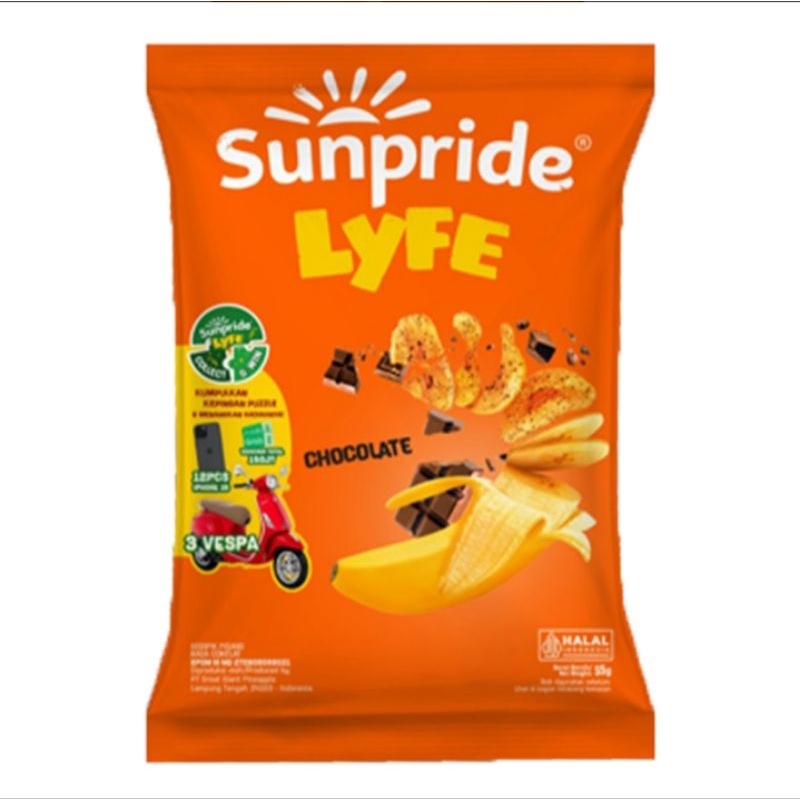 

Sunpride Lyfe Cavendish Keripik Pisang rasa Coklat 55 gram