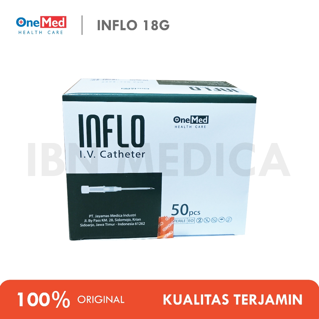 Infloo IV Cathetere 18G Onemed / Inflo 18G Onemed
