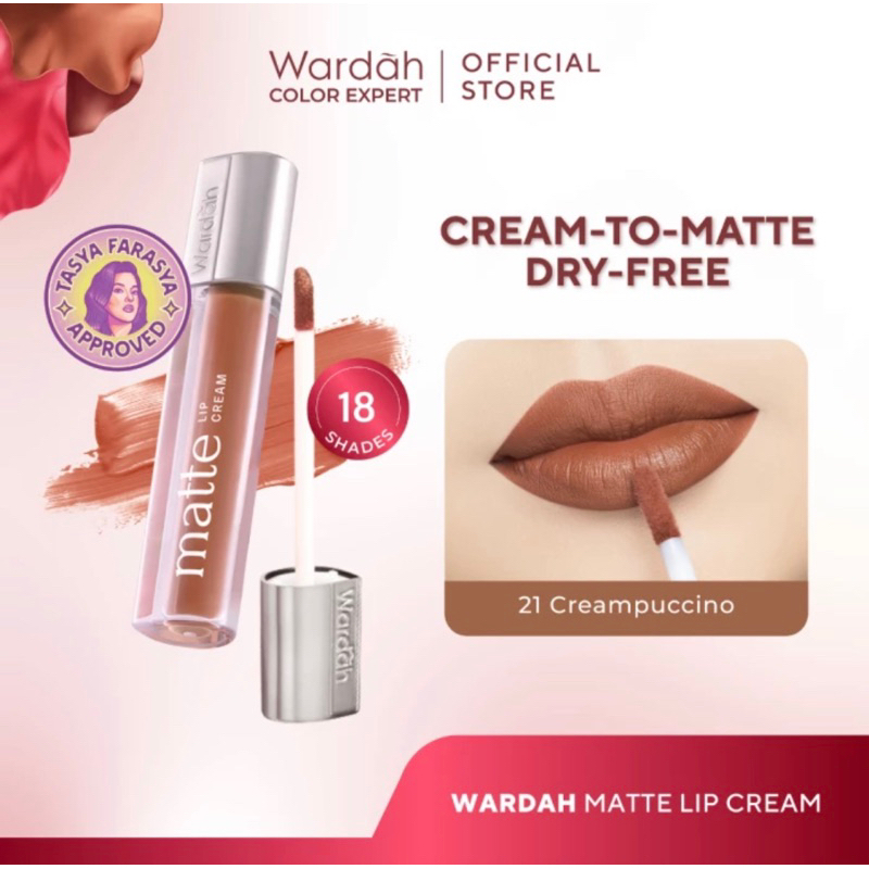 WARDAH EXCLUSIVE MATTE LIP CREAM / WARDAH LIPCREAM MATTE TAHAN LAMA / LIPCREAM TAHAN LAMA