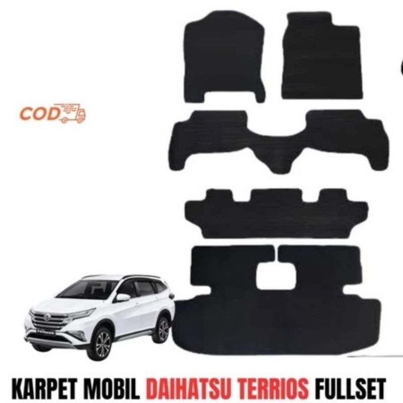 Karpet Mobil Toyota Rush fullset alas kaki matras karet mobil Toyota Rush fullset