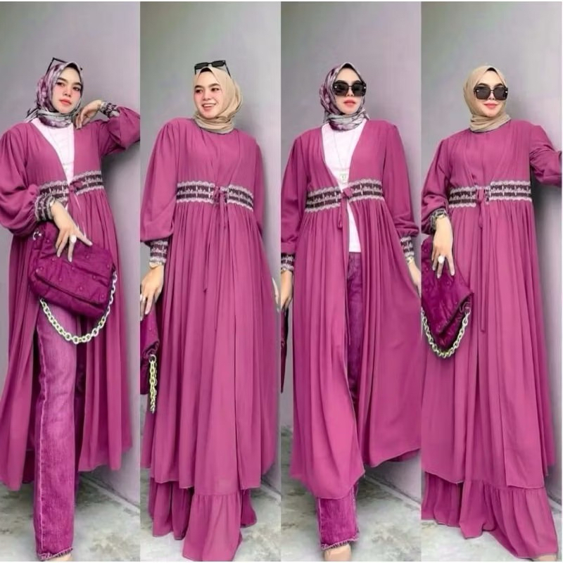 Aisyah set muslim gamis wanita