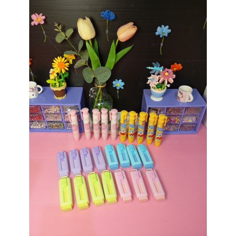 

(bukan grosir) [Aesthetic by fss.id] penghapus pensil mekanik/penghapus cetek bisa isi ulang