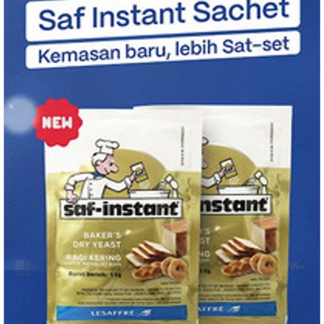 

Saf Instant Sachet 4 x 11gr / 4x11 gr | Ragi Instant Roti Kering | Saf Instan Sachet per dus 4x11gram / 4x11 gram / per 1 sachet 11 gr 11gram