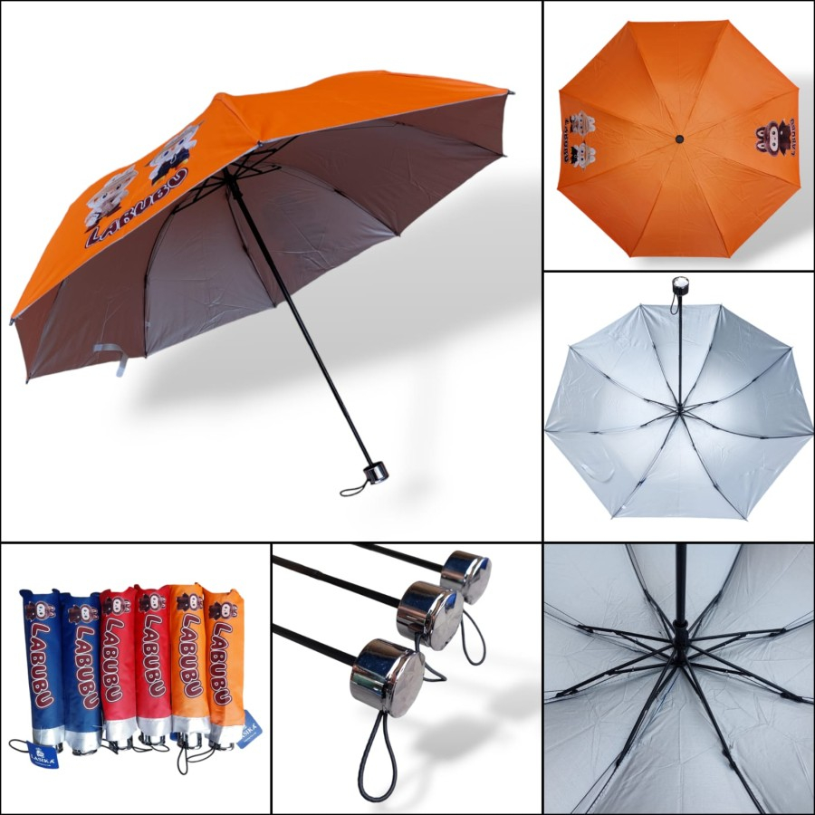 Labubu Payung Golf Labubu Payung Lipat 4 Lasika