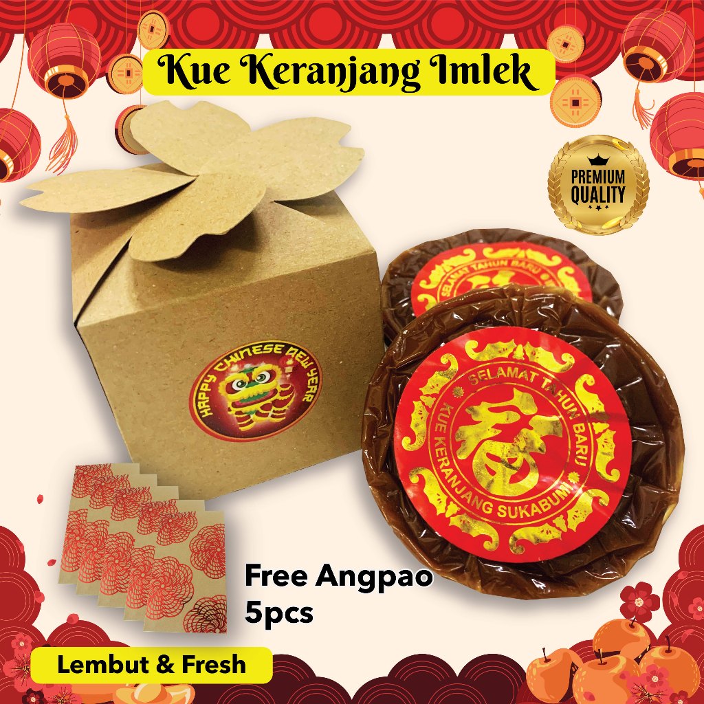 

Kue Keranjang Imlek - Dodol Imlek - Kue Cina | 2 pcs + Box