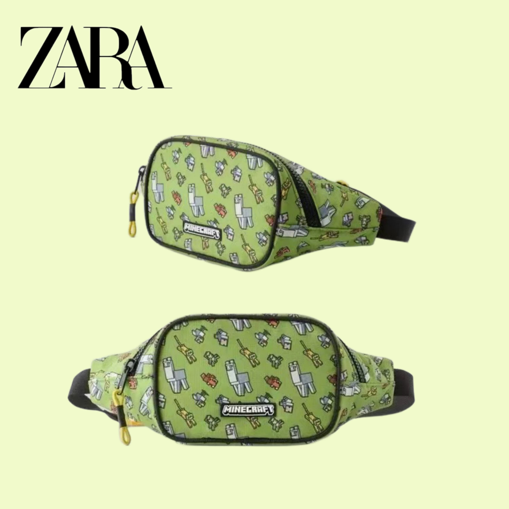 BAB505 Tas pinggang anak minecraft tas selempang anak laki laki import karakter