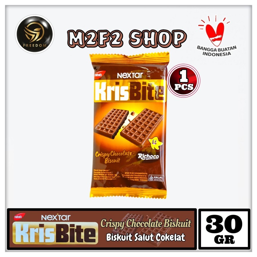 

Nabati Nextar Kris Bite Crispy Chocolate Biscuit Richoco | Biskuit Salut Cokelat Krispi - 30 gr (Kemasan Satuan)