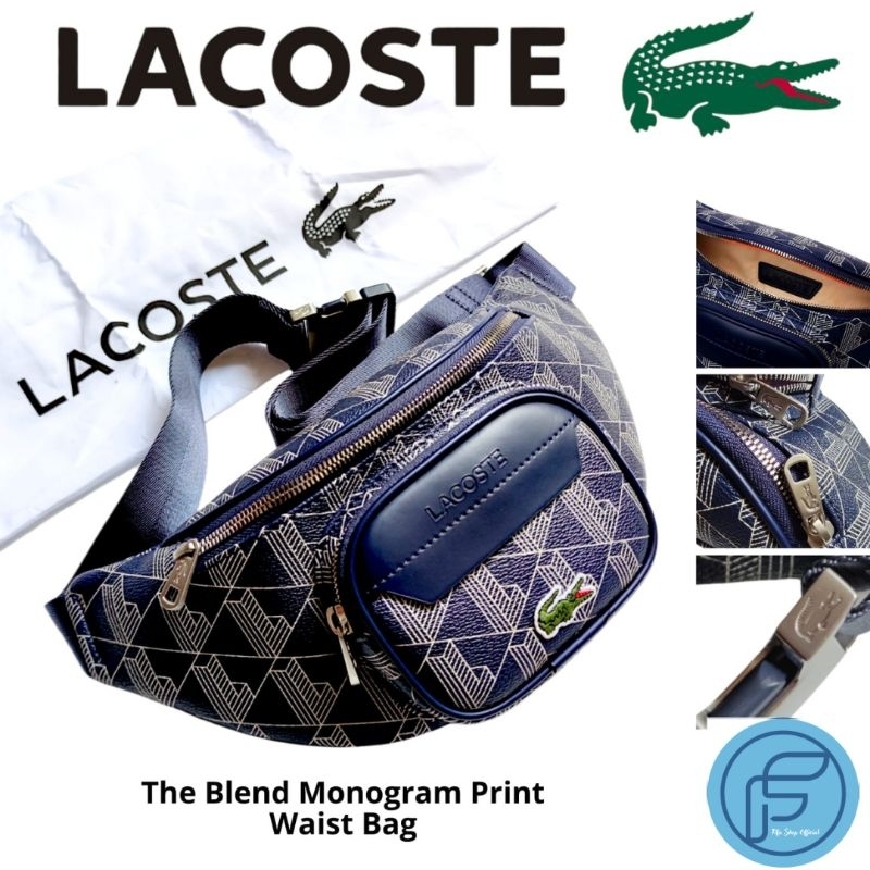 Lacoste The Blend Monogram Print Waist Bag Original / Tas Selempang Pria