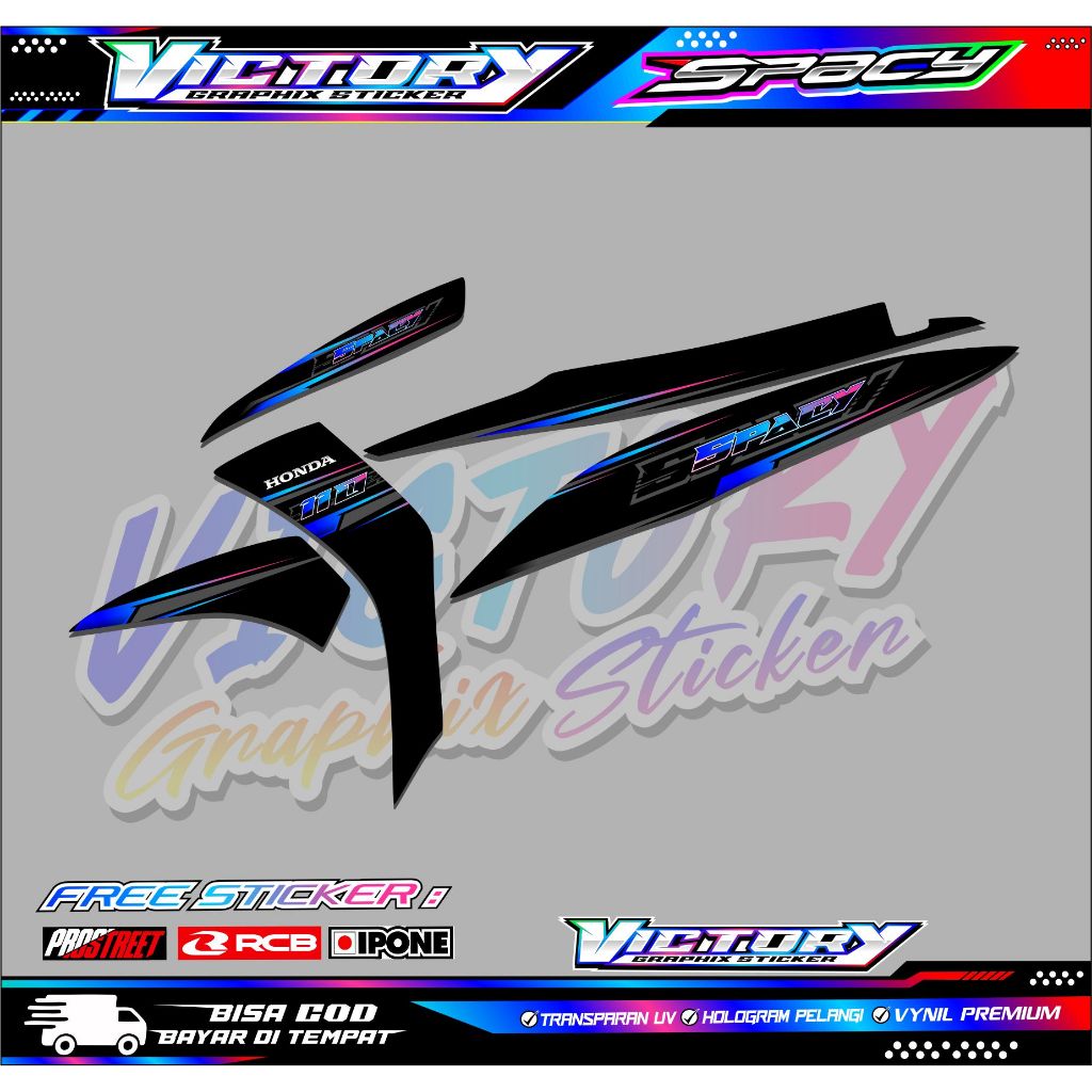 STRIPING VARIASI HONDA SPACY / STICKER HONDA SPACY