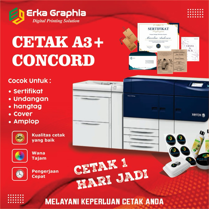 

PRINT A3+ | CETAK A3 MURAH / CONCORD,LINEN,BC