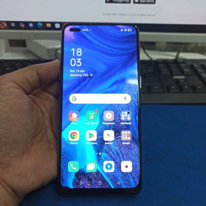 HANDPHONE BEKAS SECOND OPPO RENO 4 8/128 UNIT ONLY