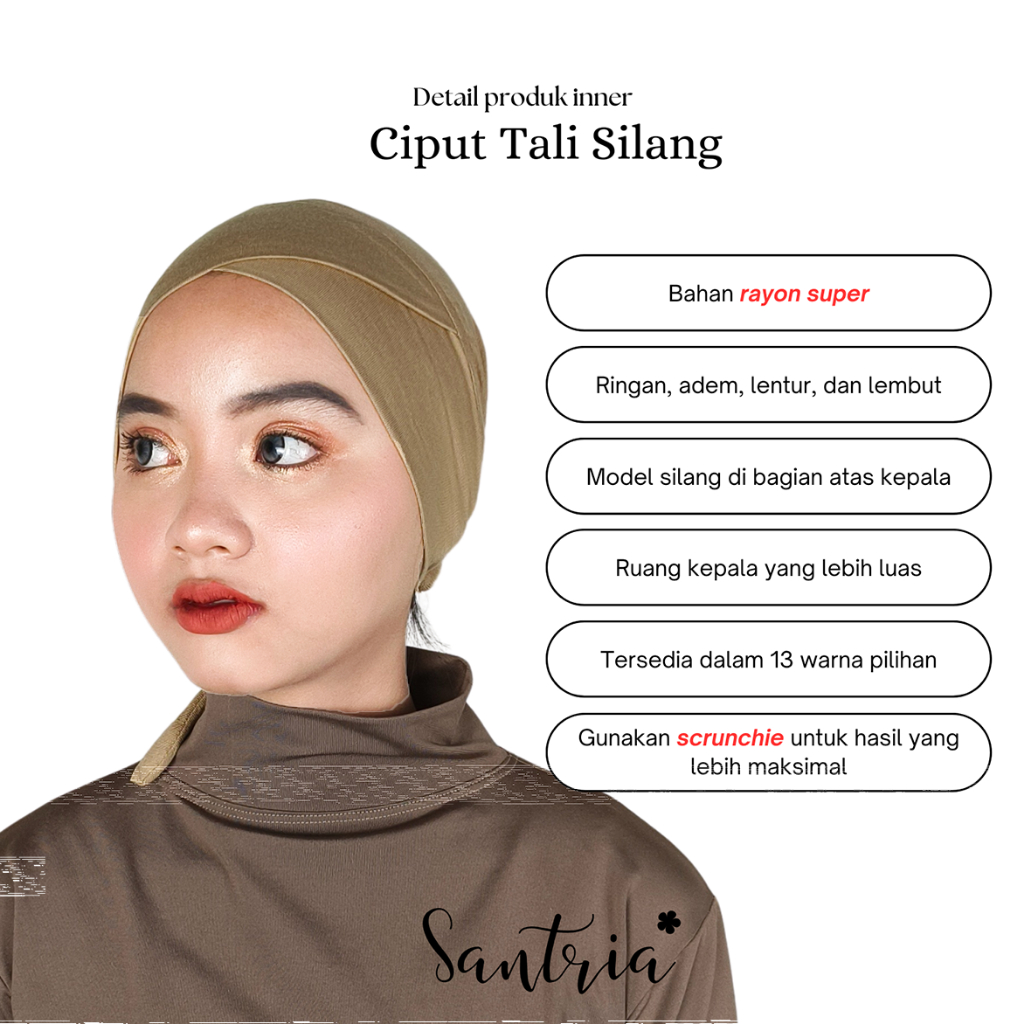 Promo Ciput Silang Inner Hijab Dalaman HIjab Tali Rayon Inner Silang Rayon Dalaman Hijab