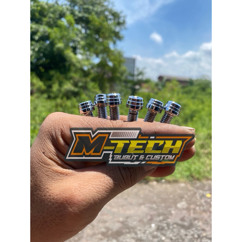 BAUT L STAINLEES CUSTOM BAUT RAISER STANG UKURAN M8 ATAU BAUT 12 PNP NINJA VIXION RX KING dll