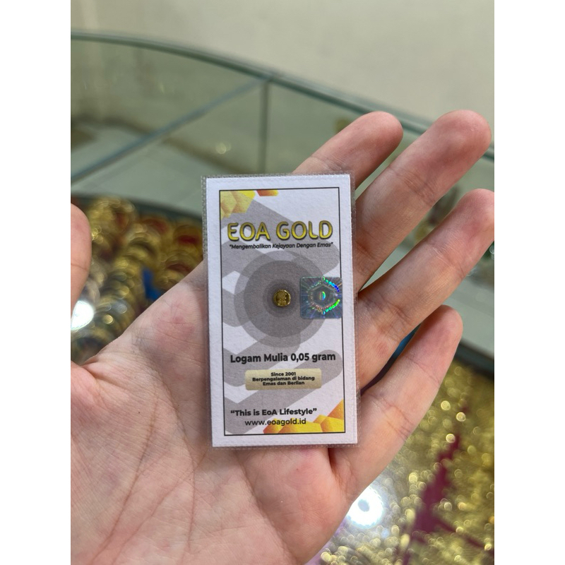 JUAL LOGAM MULIA EOA GOLD 0.05GRAM LOGAM MULIA MINI MINIGOLD MURAH ANGPAO IMLEK EMAS ANGPAO EMAS KAD