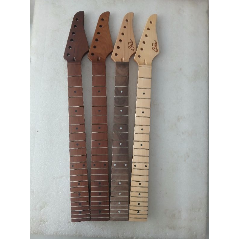 Neck gitar elektrik model suhr 22fret roasted maple 24 fret