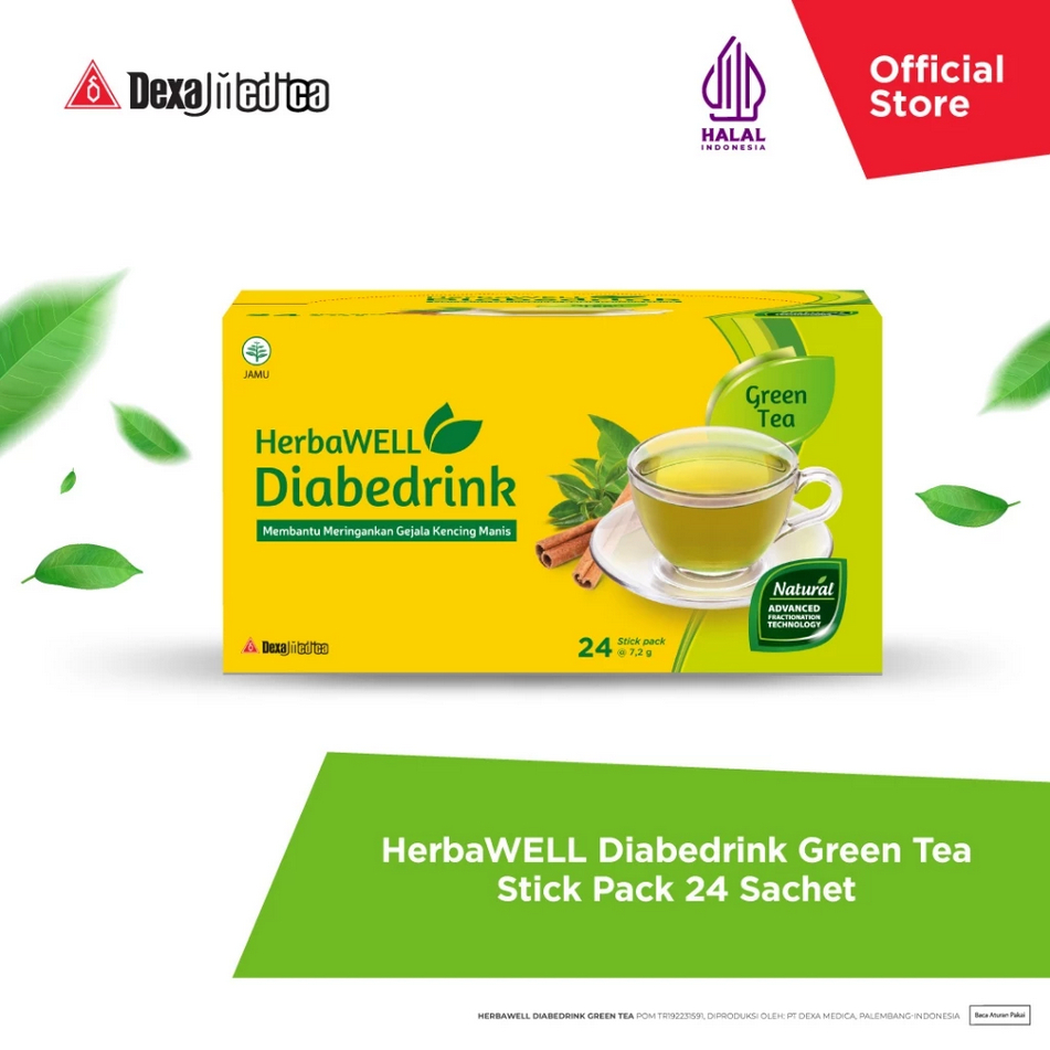 

HERBAWELL DIABEDRINK POWDER DRINK STICKPACK ISI 24 PCS | Minuman Herbal Diabetes