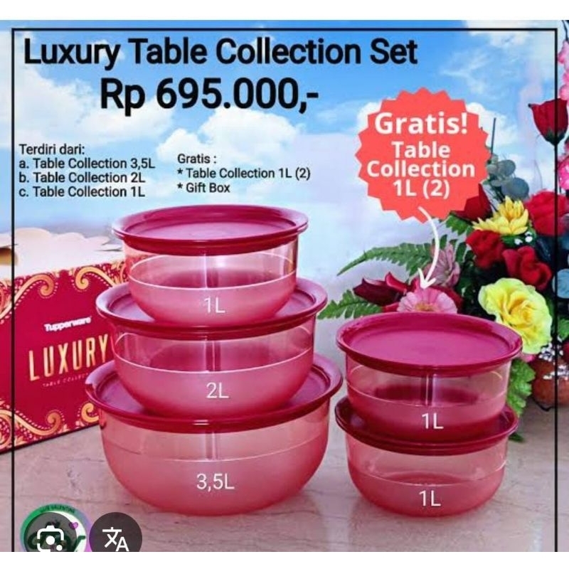 luxury table collection serving set tupperware
