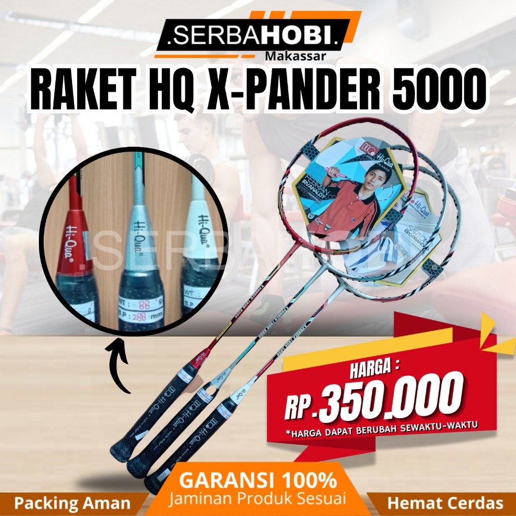 Raket Badminton Berkuaitas / Raket HQ Expander 5000 Profesional Termurah / Raket Bulutangkis H-qua 5