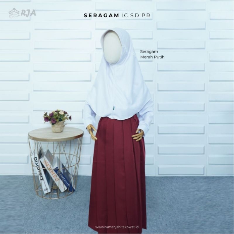 Seragam Sekolah SD Merah Putih Perempuan/Seragam Sekolah Baju dan Rok SD Merah Putih