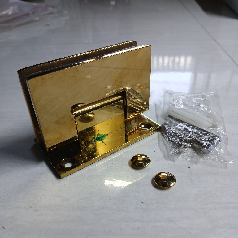 ENGSEL PINTU KACA SHOWER GOLD / PINTU KACA KAMAR MANDI (ENGSEL SHOWER GLASS TO WALL )