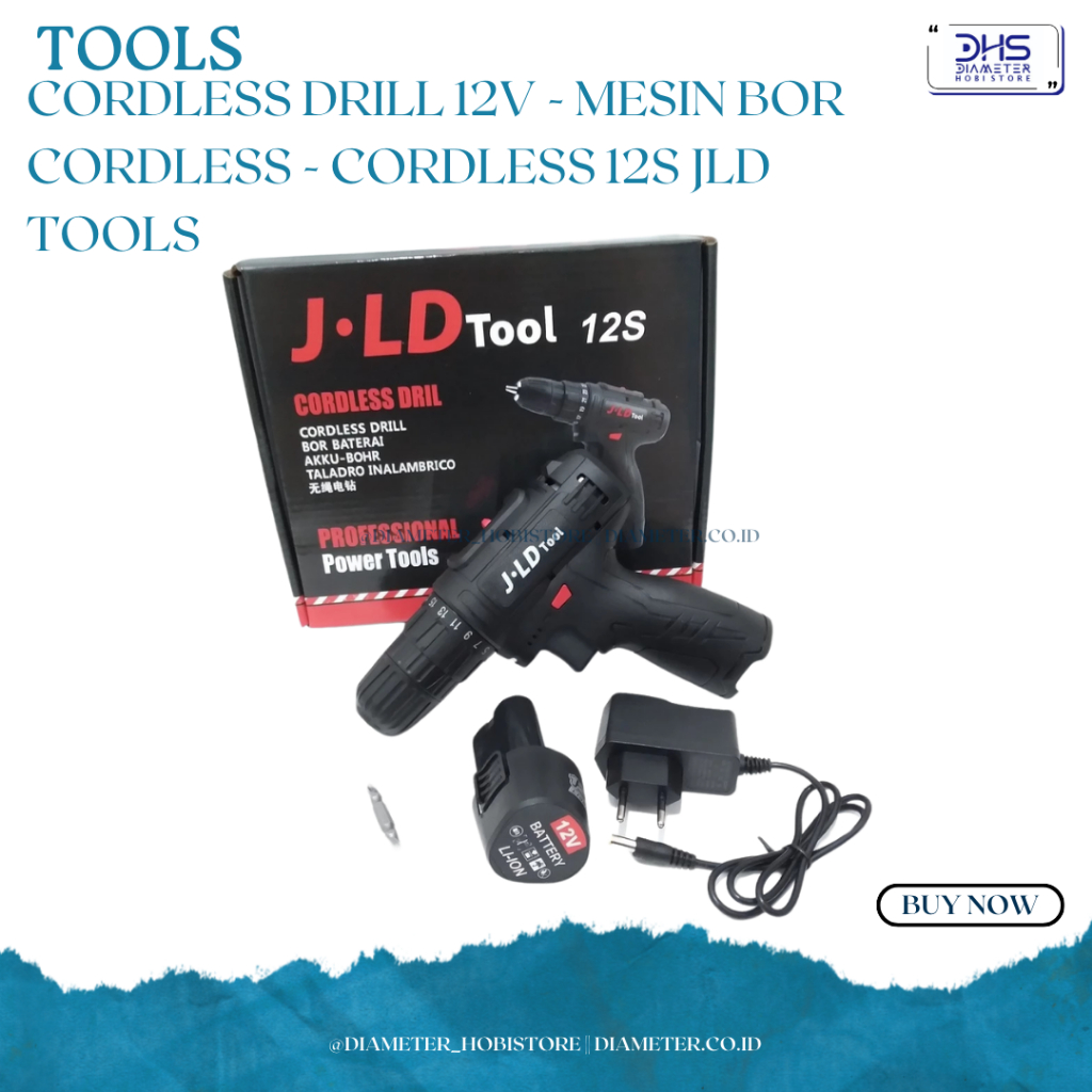 Cordless Drill 12v - Mesin Bor Cordless - Cordless 12S JLD Tools