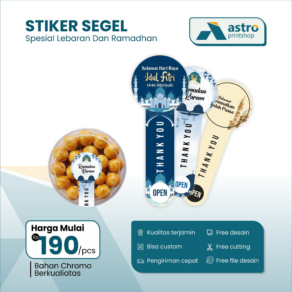 

STIKER RAMADHAN | STIKER KUE LEBARAN | STIKER IDUL FITRI | STICKER LABEL SEGEL | STIKER TOPLES | STICKER CUSTOM | STIKER CHROMO | STIKER BOTOL | STIKER SNACK | STIKER MAKANAN RINGAN