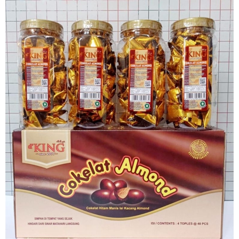 

D'KING COKLAT ALMOND KEMASAN TOPLES
