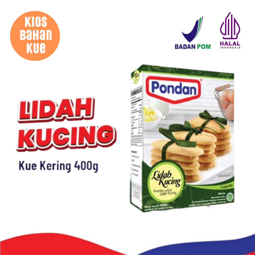 

Pondan Tepung Kue Lidah Kucing 400g