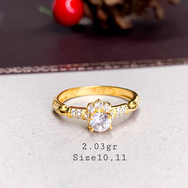 Cincin Emas Solitaire Diore Gold Terbaru‼️ Emas Asli Kadar 700