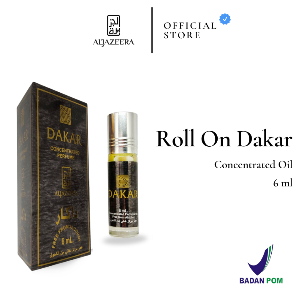 Dakar Parfum Roll On Arab 6 ml Non Alkohol | Minyak Wangi Concentrated Oil | Original Segel Pabrik |
