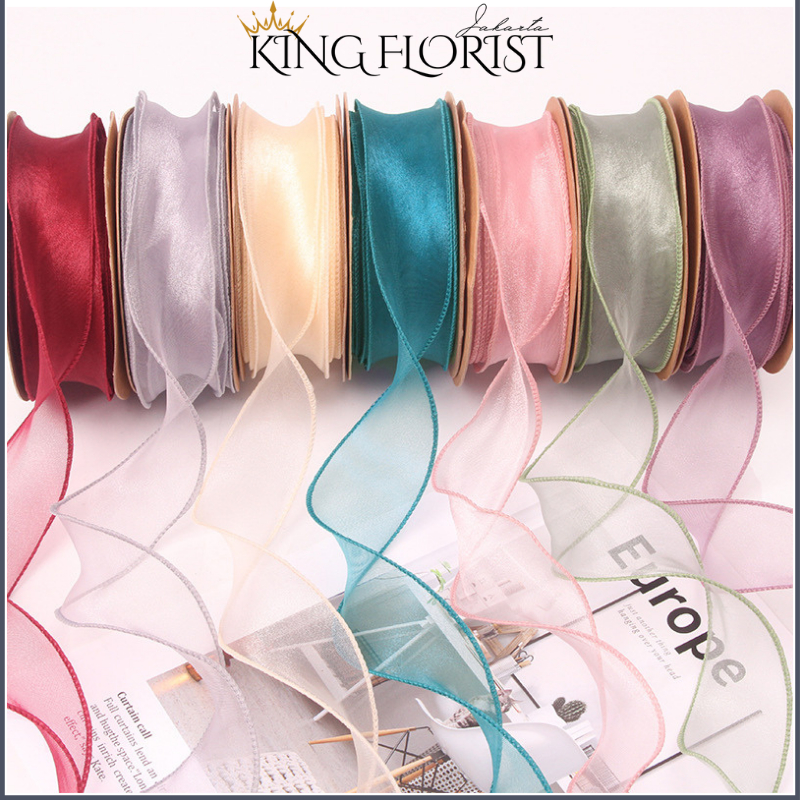 

Fishtail Ribbon Pita Organza Korea Keriting Wavy Transparan ROLL PT06