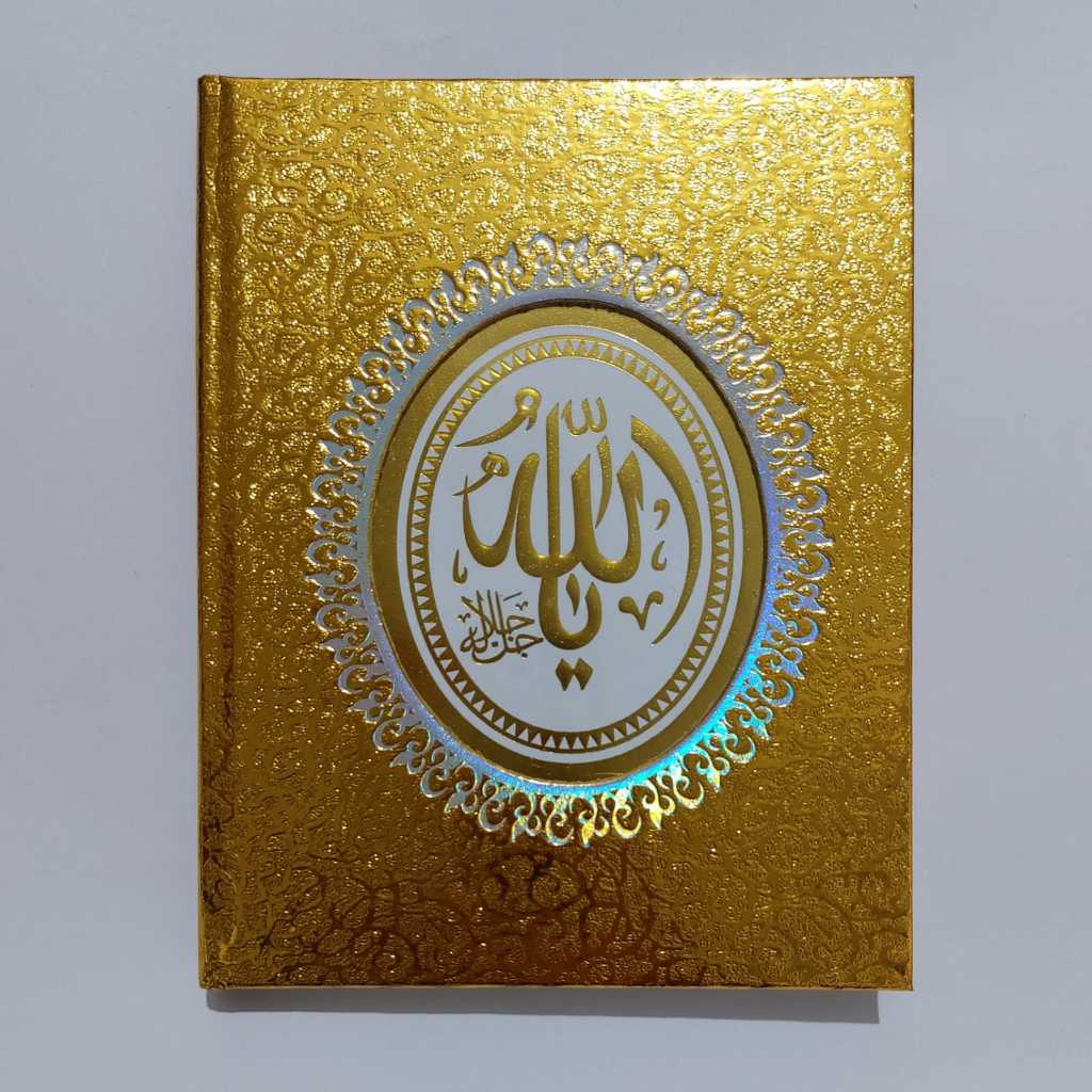 

Cover yasin hardcover MQ glossy GOLD SILVER BIRU
